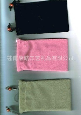 【廠家批發(fā)定做 手機(jī)植絨布袋 移動(dòng)電源絨布袋 抽繩束口袋 禮品布袋】價(jià)格,廠家,圖片,絨布袋,蒼南康皓工藝禮品-